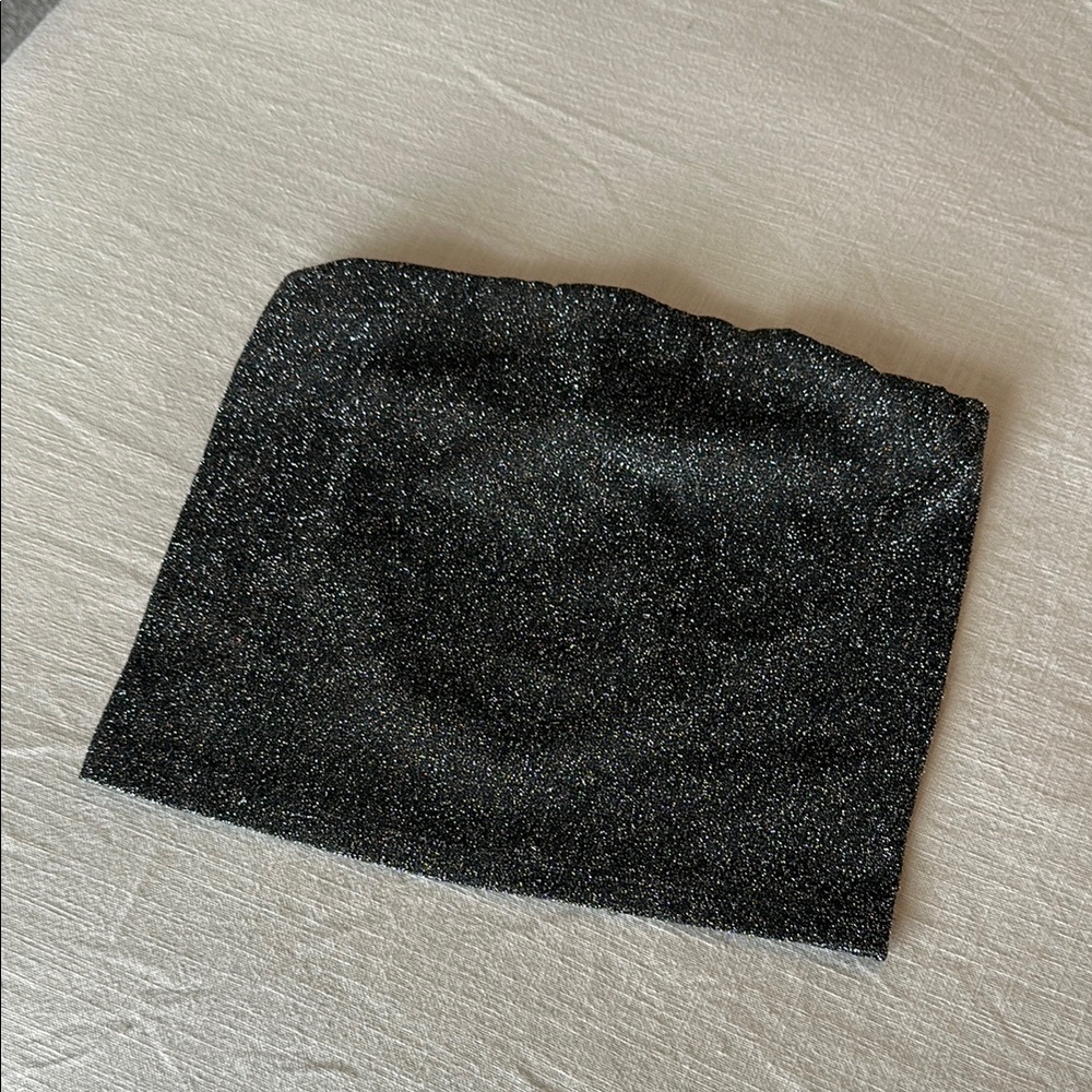 Vere Glittery Black Tube Top